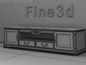 antique09cupboard07a Modello 3D