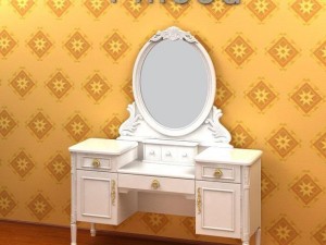 antique09makeup desk09a 3D मॉडल