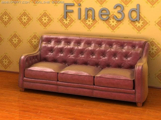 antique09sofa01a 3D Model .c4d .max .obj .3ds .fbx .stl .blend