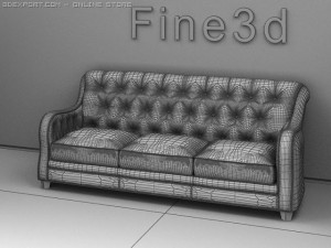 antique09sofa01a 3D Модель