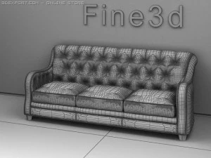antique09sofa01a 3D Model