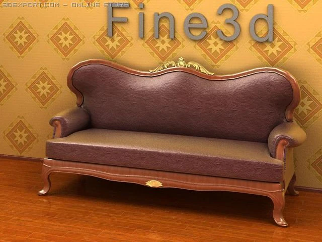 antique09sofa06a 3D Model .c4d .max .obj .3ds .fbx .stl .blend 