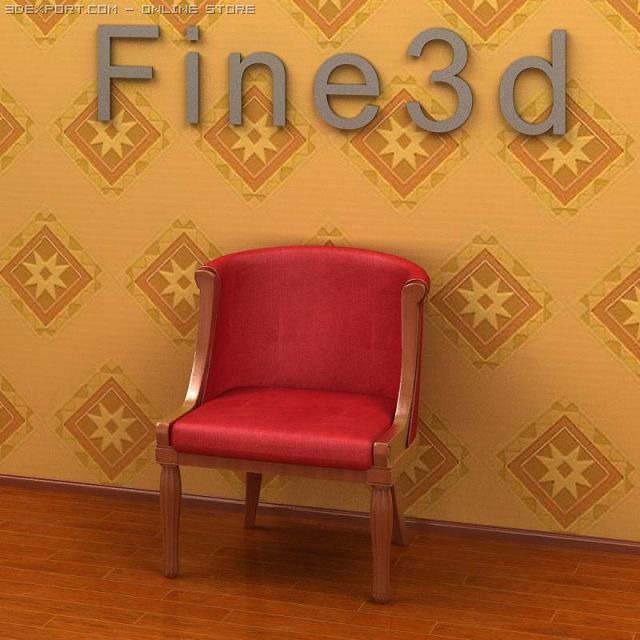 antique09chair014a 3D Модель .c4d .max .obj .3ds .fbx .stl .blend 