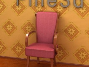 antique09chair015a Model 3D