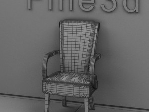 antique09chair015a Model 3D