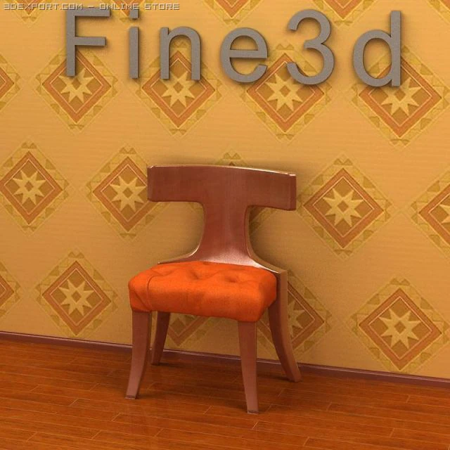 antique09chair016a 3D Model .c4d .max .obj .3ds .fbx .stl .blend 