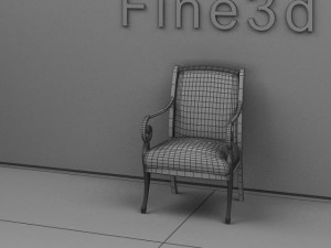 antique09chair017a 3D Модель