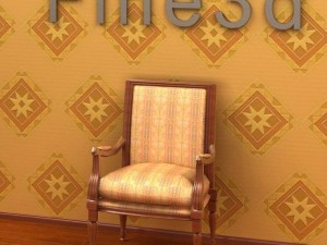 antique09chair018a 3D Model