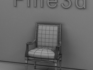 antique09chair018a 3D मॉडल