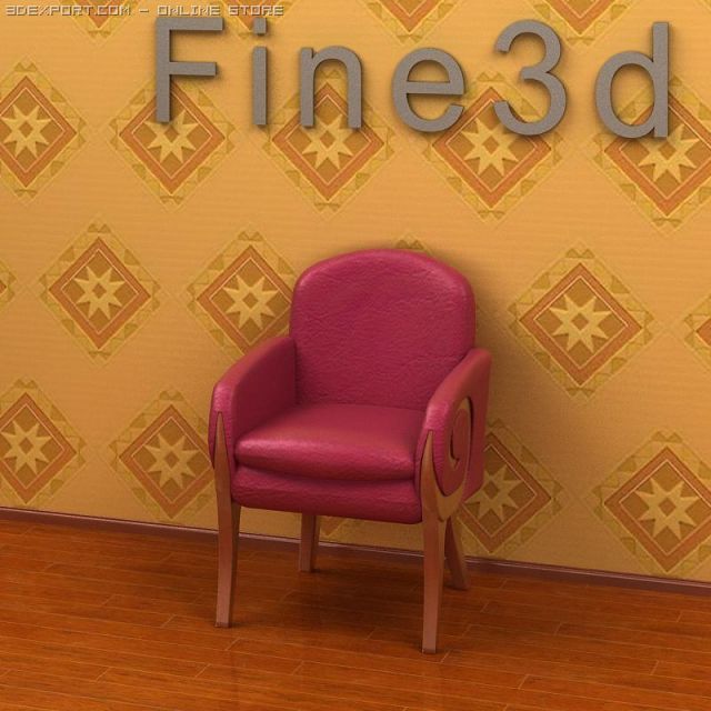 antique09chair019a 3D Model .c4d .max .obj .3ds .fbx .stl .blend 