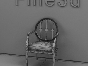 antique09chair020a 3D 模型