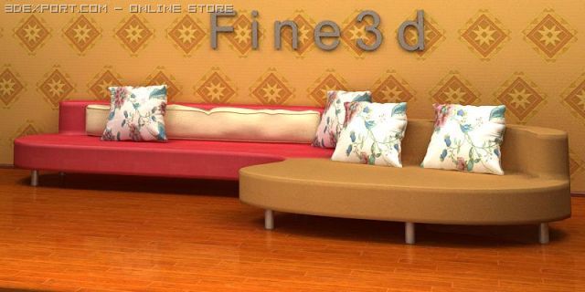 antique09sofa025a 3D Model .c4d .max .obj .3ds .fbx .stl .blend