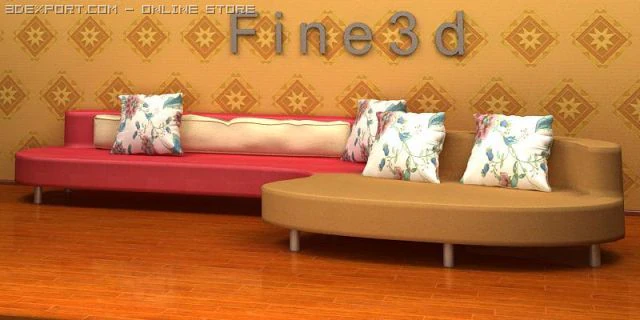 antique09sofa025a 3D Model .c4d .max .obj .3ds .fbx .stl .blend