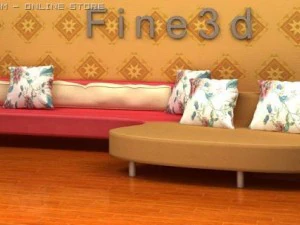 antik09sofa025a Model 3D