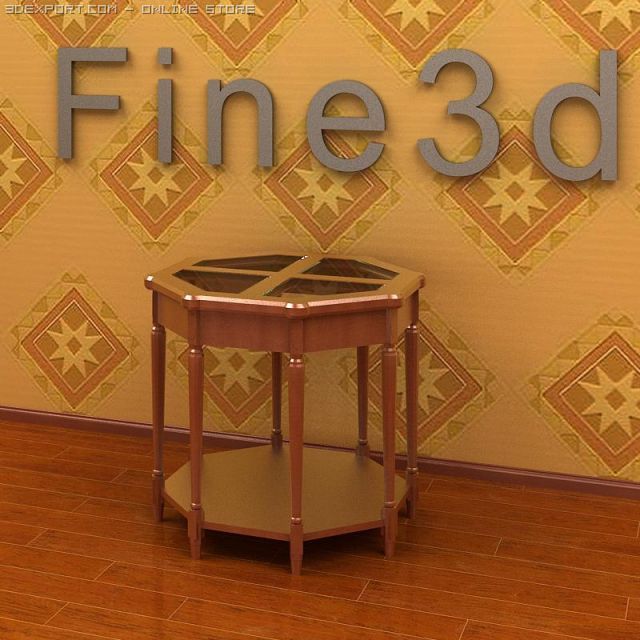 antique09table020b 3D Model .c4d .max .obj .3ds .fbx .stl .blend 
