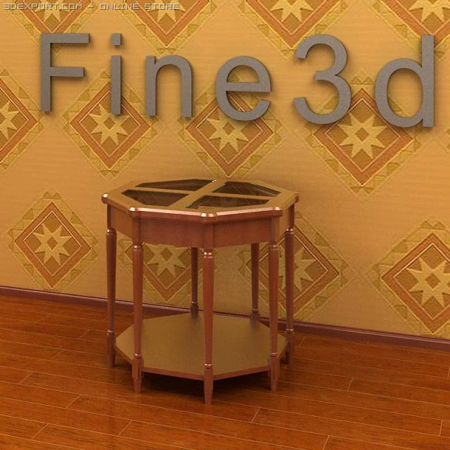 antique09table020b 3D Model .c4d .max .obj .3ds .fbx .stl .blend 