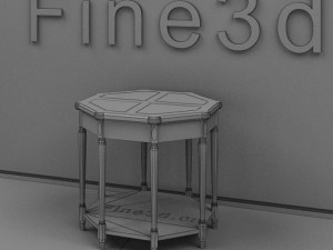 antique09table020b 3D Model