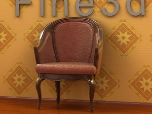antique02chair0a7 Model 3D