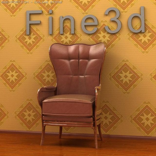 antique02chair0a6 3D Модель .c4d .max .obj .3ds .fbx .stl .blend 