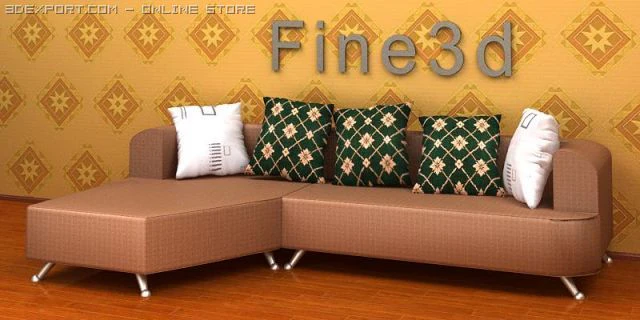 antique09sofa029a 3D Модель .c4d .max .obj .3ds .fbx .stl .blend 