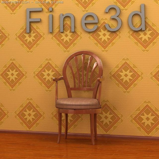 antique02chair0a10 Modelo 3D .c4d .max .obj .3ds .fbx .stl .blend 