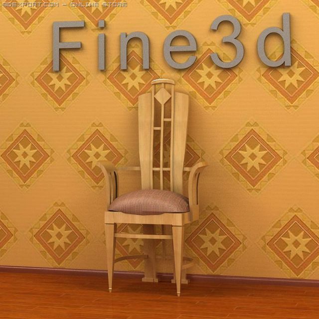 antique02chair0a11 3D 모델 .c4d .max .obj .3ds .fbx .stl .blend