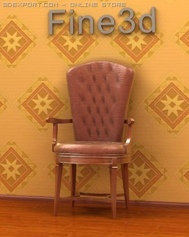 antique02chair0a18 3D Model .c4d .max .obj .3ds .fbx .stl .blend 