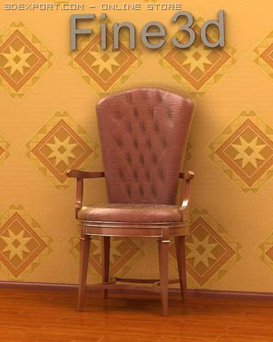 antique02chair0a18 3D Model .c4d .max .obj .3ds .fbx .stl .blend 