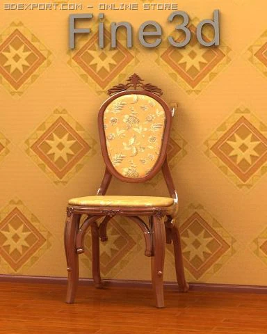 antique02chair0a19 3D Model .c4d .max .obj .3ds .fbx .stl .blend 