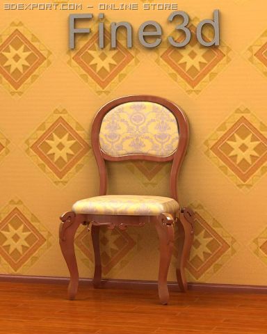antique02chair0a20 3Dモデル .c4d .max .obj .3ds .fbx .stl .blend 