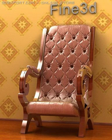 antique02chair0a35 3D Model .c4d .max .obj .3ds .fbx .stl .blend 