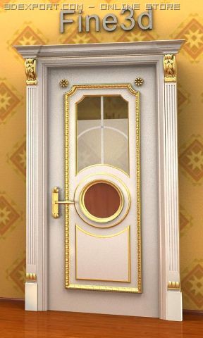 antique09door01a 3Dモデル .c4d .max .obj .3ds .fbx .stl .blend 