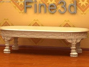 antique09table045 Modèle 3D