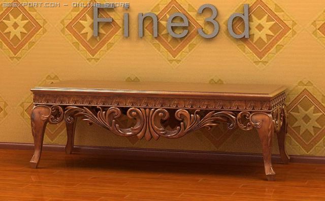antique09table047 3D 模型 .c4d .max .obj .3ds .fbx .stl .blend 