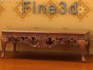 antique09table047 3D 模型
