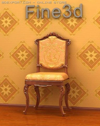 antique02chair0a22 3D Model .c4d .max .obj .3ds .fbx .stl .blend 