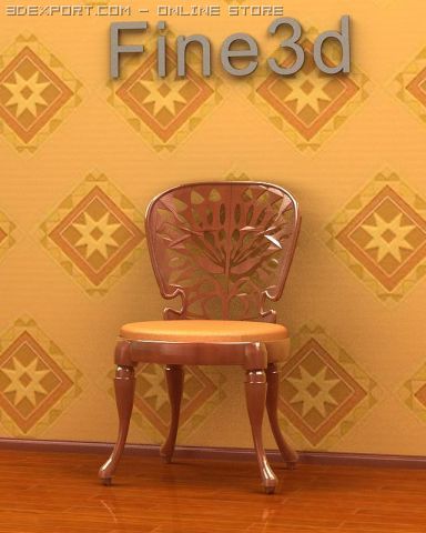 antique02chair0a23 3D Модель .c4d .max .obj .3ds .fbx .stl .blend 