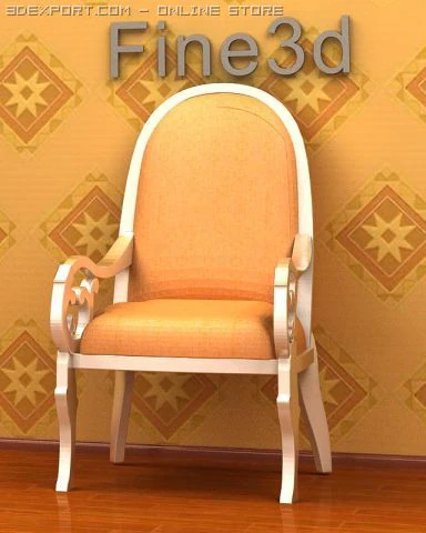 antique02chair0a24 3D Model .c4d .max .obj .3ds .fbx .stl .blend