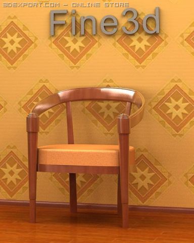 antique02chair0a25 3Dモデル .c4d .max .obj .3ds .fbx .stl .blend 