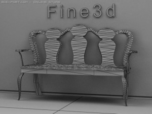 antique02chair0a28 3Dモデル