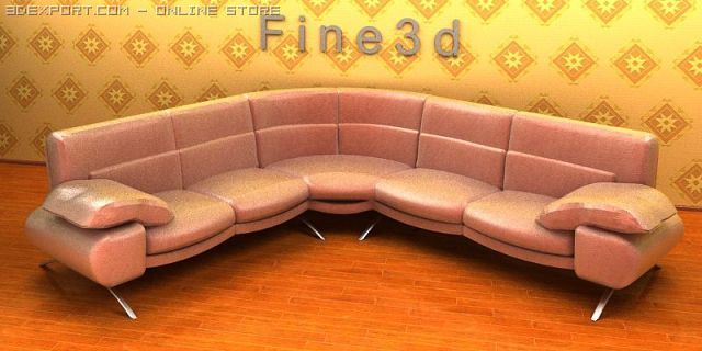 01multiplayer sofa010 Model 3D .c4d .max .obj .3ds .fbx .stl .blend 