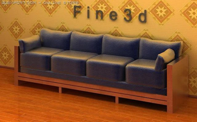 01मल्टीप्लेयर सोफा016 3D मॉडल .c4d .max .obj .3ds .fbx .stl .blend 