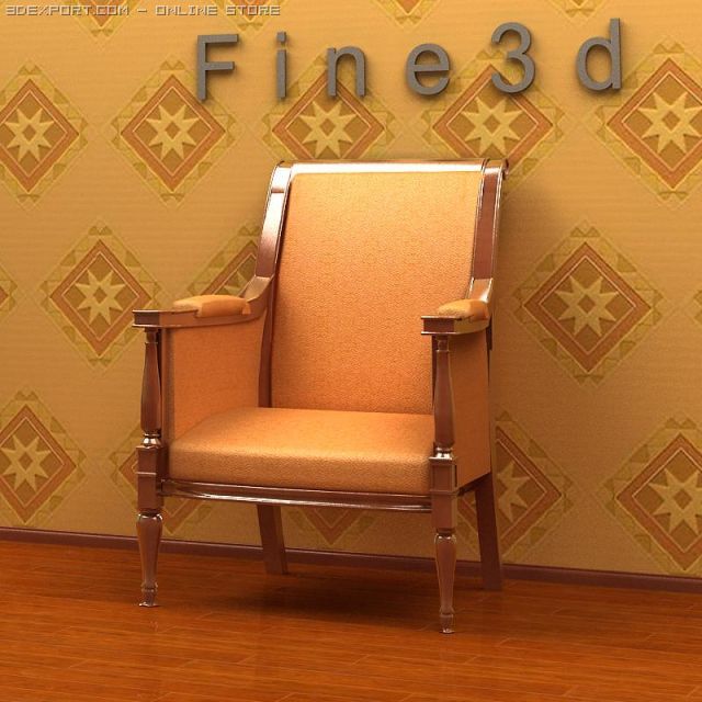 antique02chair0a36 Modelo 3D .c4d .max .obj .3ds .fbx .stl .blend