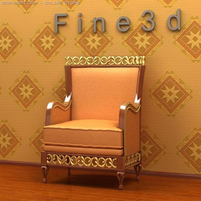 antique02chair0a37 Model 3D .c4d .max .obj .3ds .fbx .stl .blend 