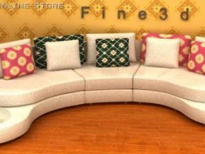 01canap&eacute; multijoueur023 Modèle 3D