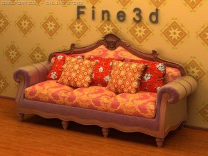 antique01multiplaye sofa024 3D Модель