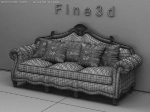 antique01multiplaye sofa024 3D Model