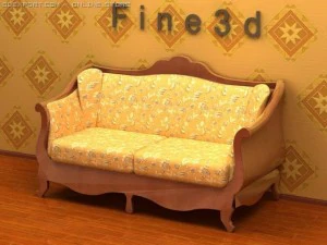 アンティーク01マルチプレイヤーソファ027 3Dモデル