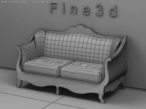 antique01multiplayersofa027 3D Модель