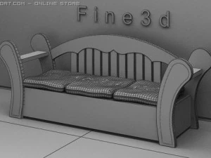 antique01multiplayersofa029 3D Model